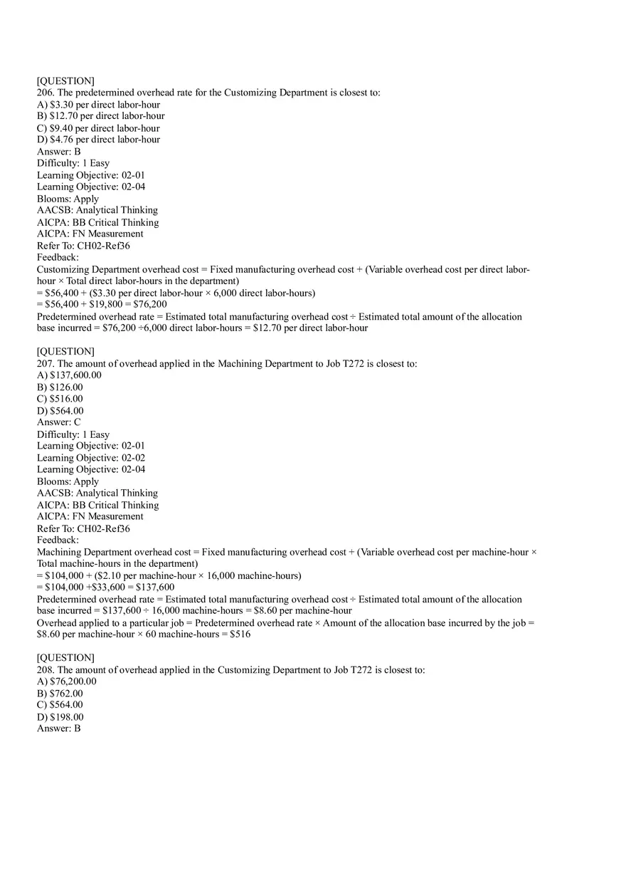 Ch2, Job-Order Costing Calculating Unit Product Costs Part 12 - Page 3
