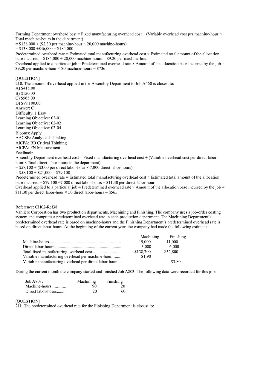 Ch2, Job-Order Costing Calculating Unit Product Costs Part 12 - Page 5