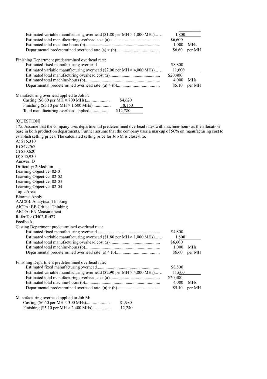 Ch2, Job-Order Costing Calculating Unit Product Costs Part 10 - Page 9