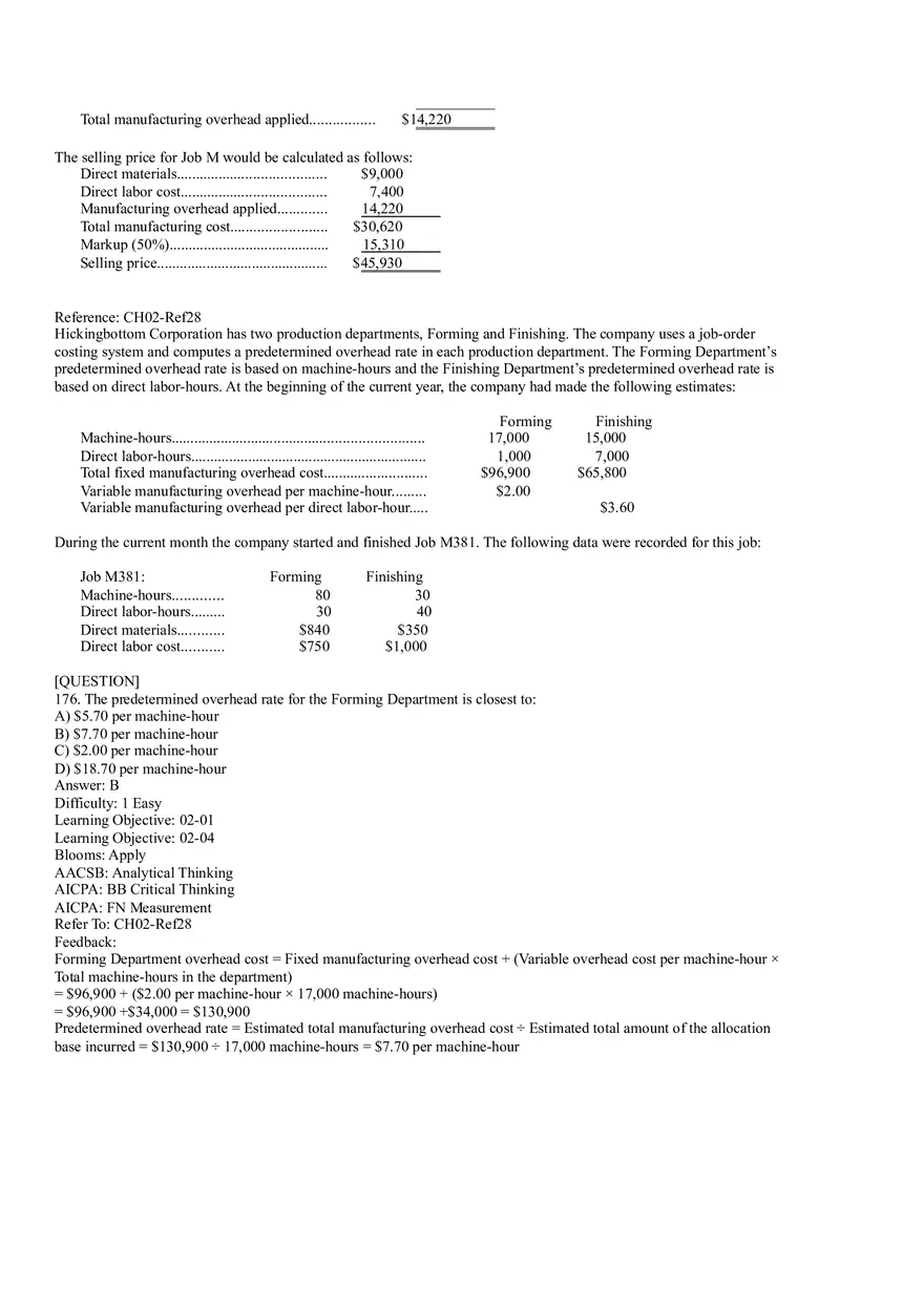 Ch2, Job-Order Costing Calculating Unit Product Costs Part 10 - Page 10