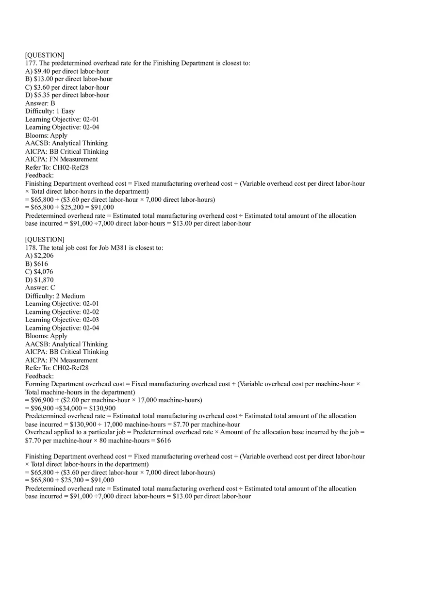 Ch2, Job-Order Costing Calculating Unit Product Costs Part 10 - Page 11