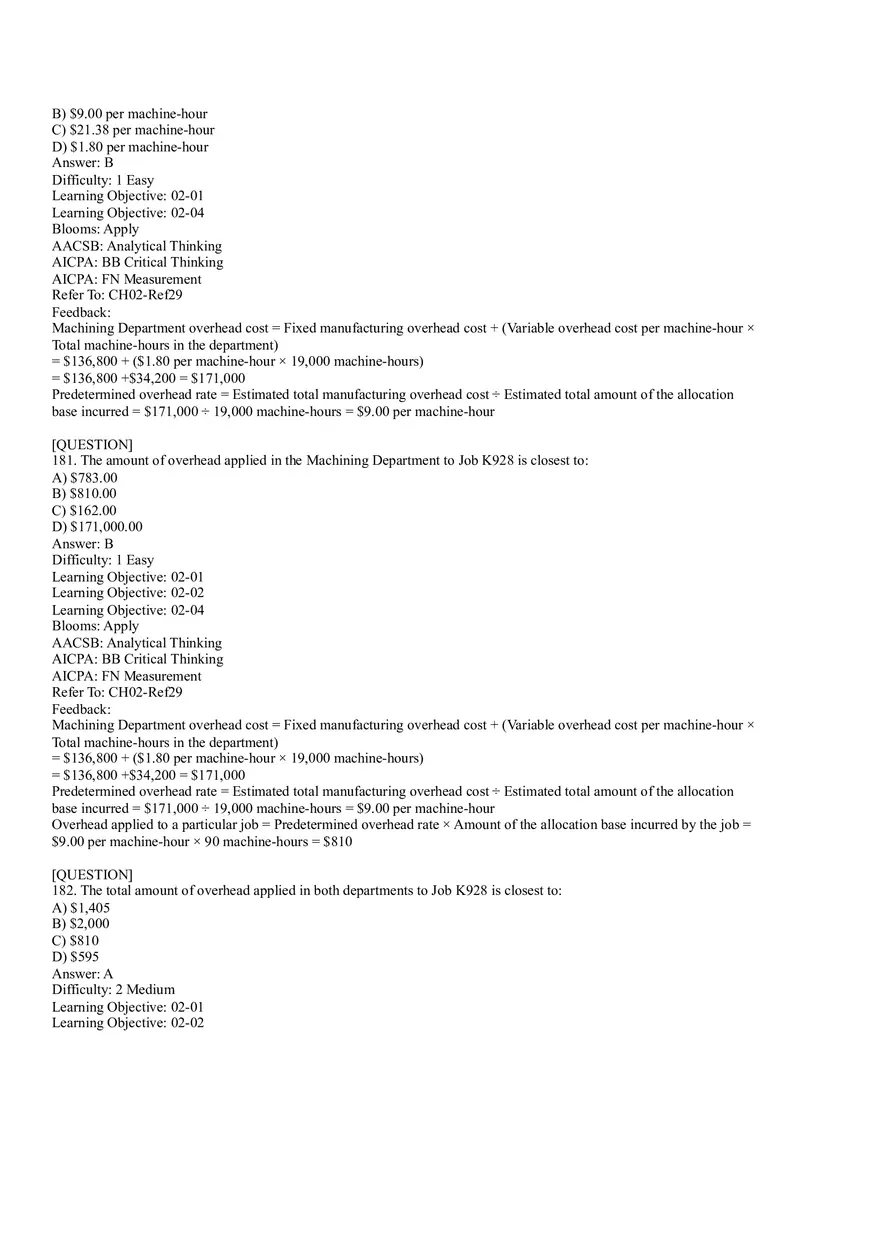 Ch2, Job-Order Costing Calculating Unit Product Costs Part 10 - Page 13