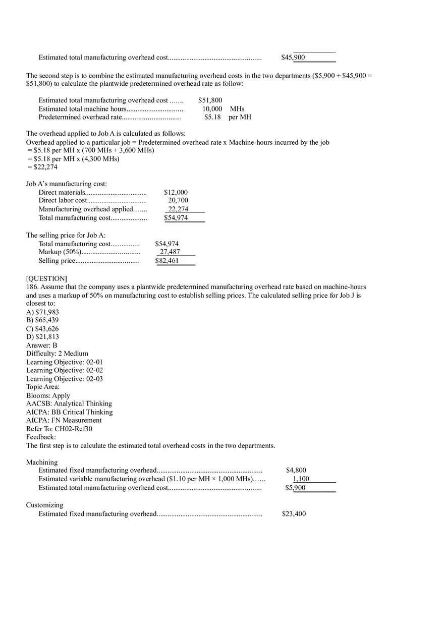 Ch2, Job-Order Costing Calculating Unit Product Costs Part 10 - Page 4