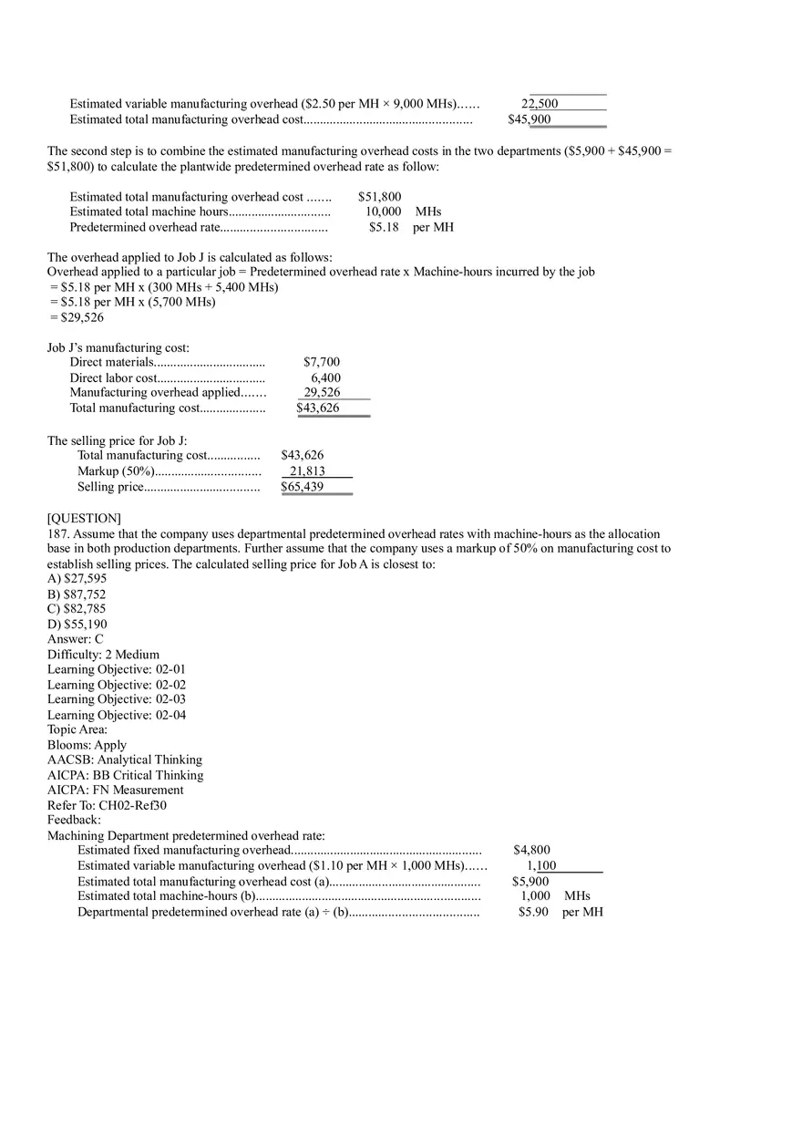 Ch2, Job-Order Costing Calculating Unit Product Costs Part 10 - Page 5