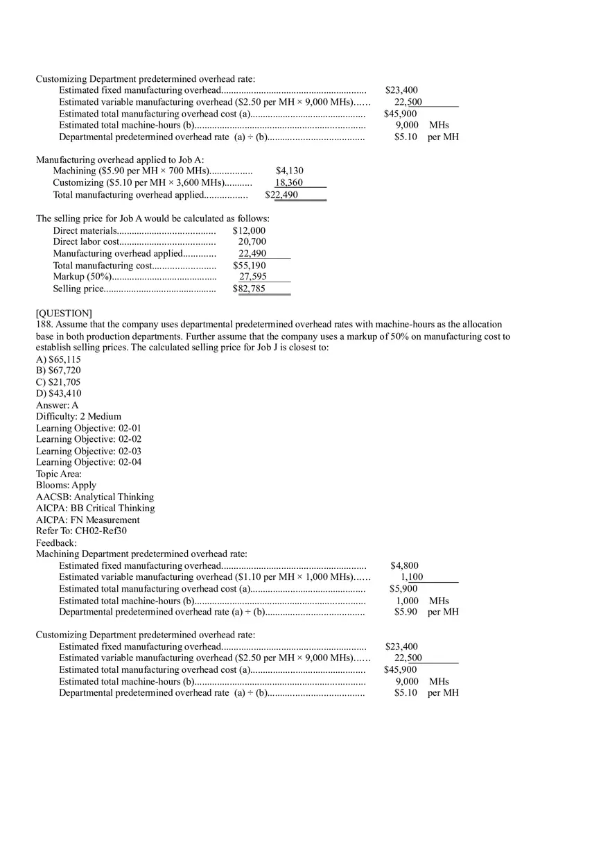 Ch2, Job-Order Costing Calculating Unit Product Costs Part 10 - Page 6