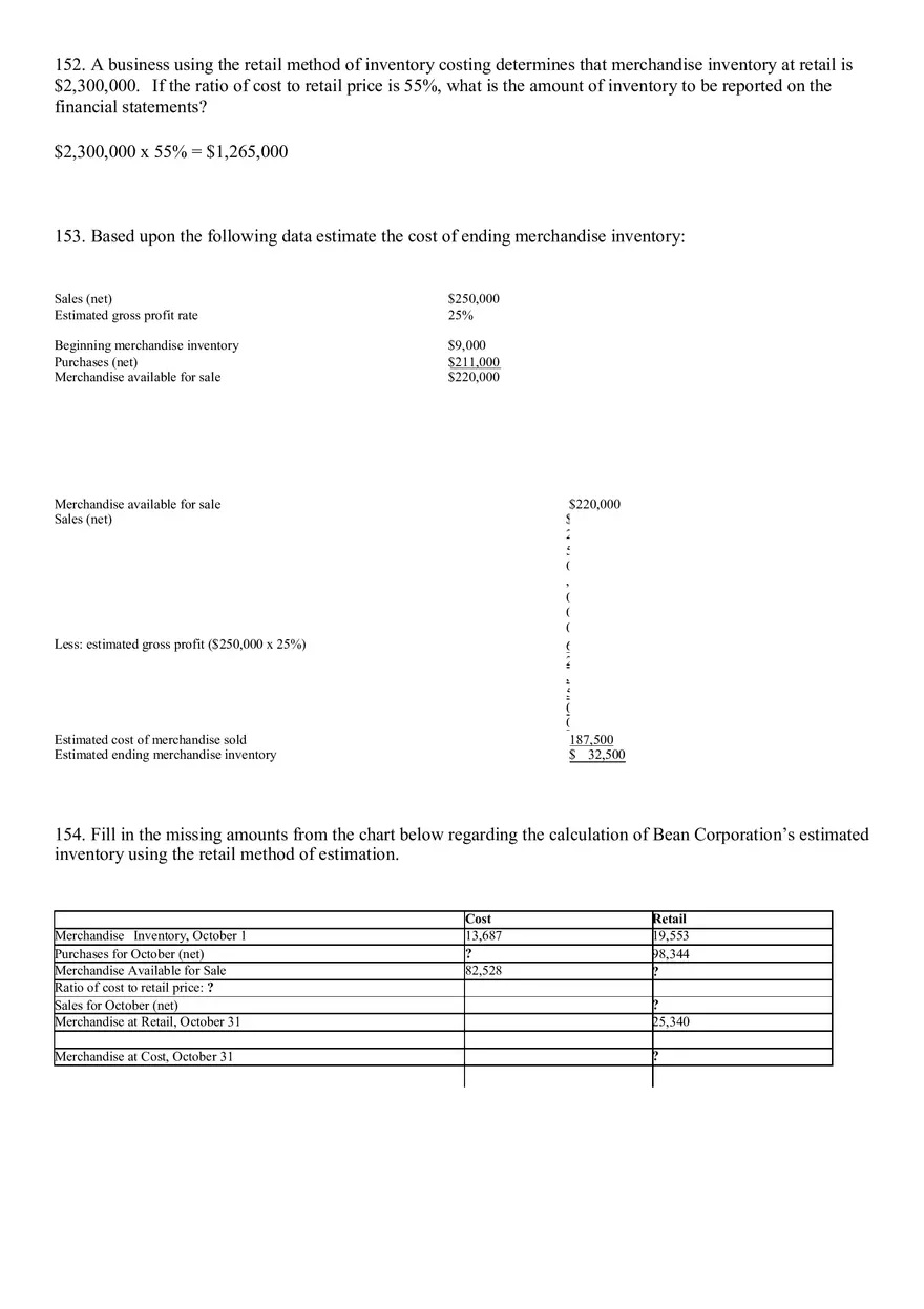Inventories Key (137-156 Questions) - Page 9