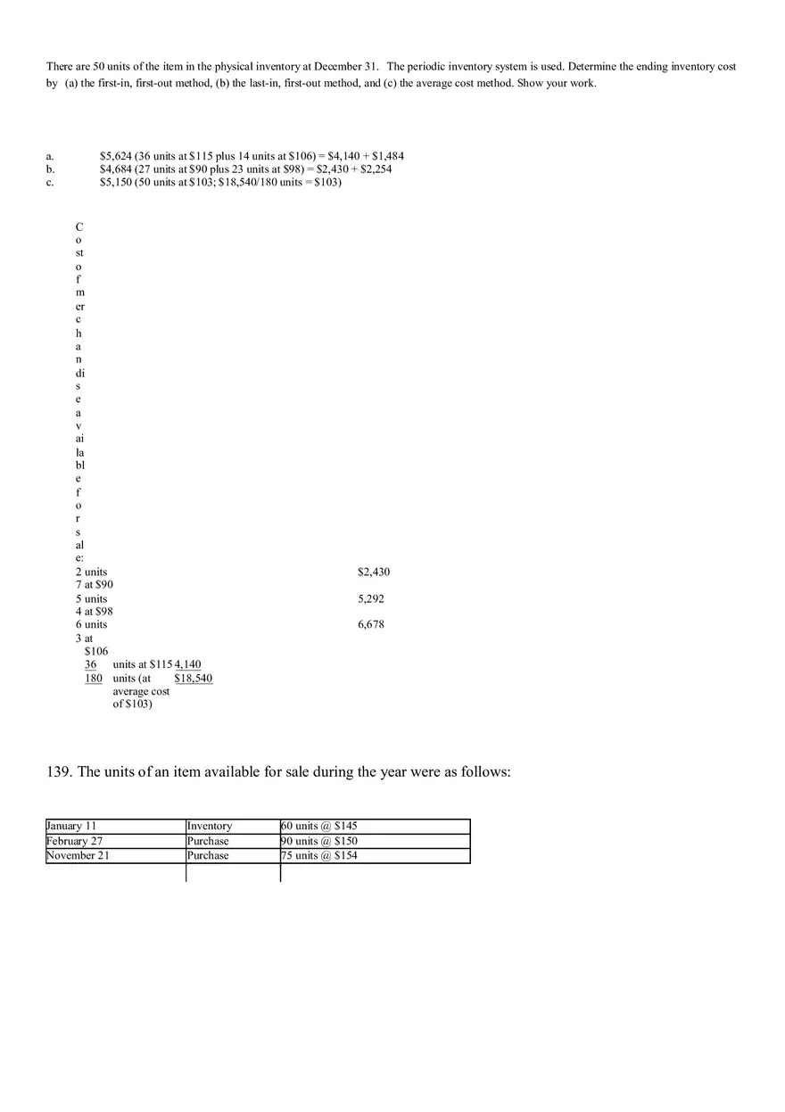 Inventories Key (137-156 Questions) - Page 2