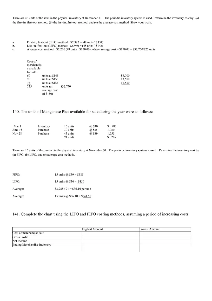 Inventories Key (137-156 Questions) - Page 3