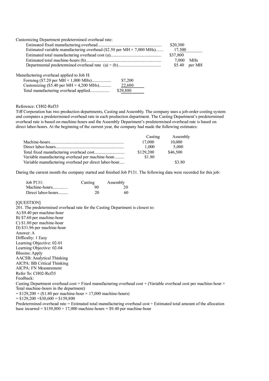Ch2, Job-Order Costing Calculating Unit Product Costs Part 11 - Page 10