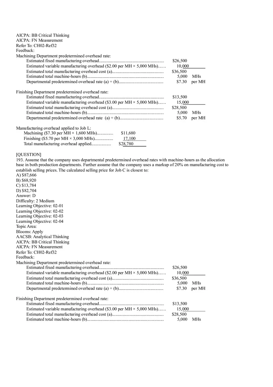 Ch2, Job-Order Costing Calculating Unit Product Costs Part 11 - Page 3