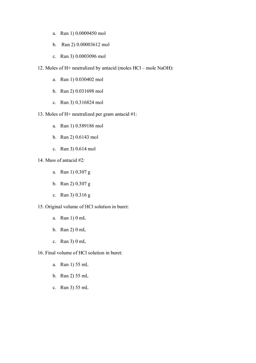 Determining the Buffer Capacity of Antacids (Lab) - Page 6