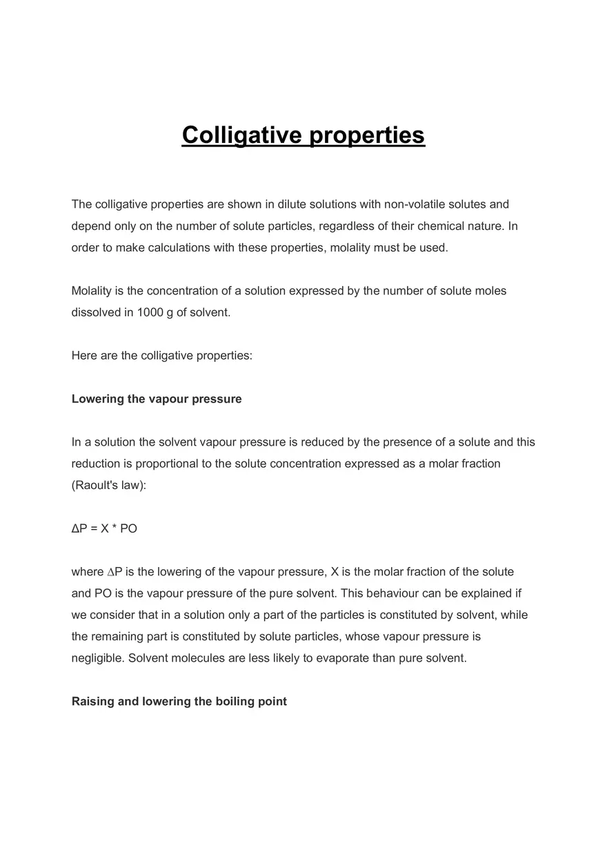 Colligative Properties - Page 1