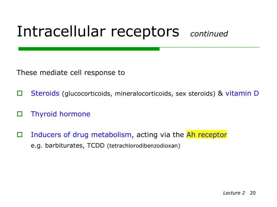 Lecture 2: Receptor Mechanisms - Page 12