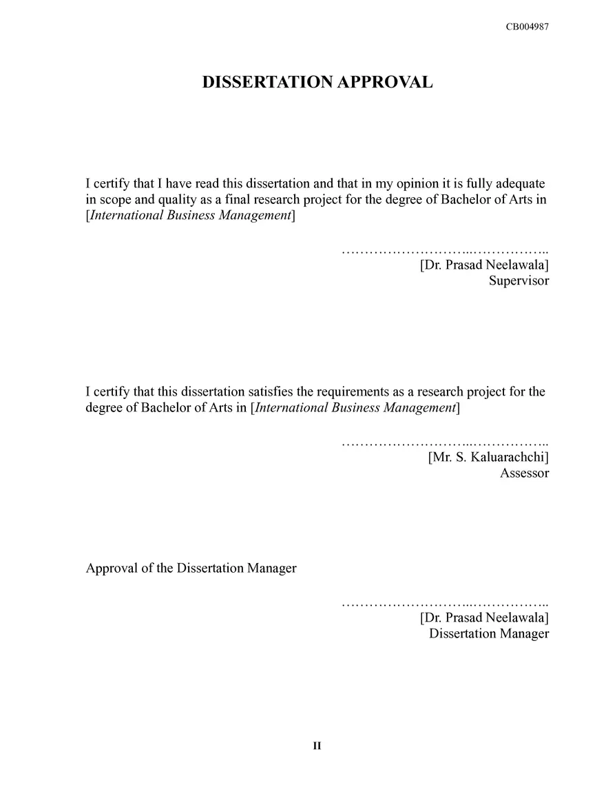 Sri Lankan Fashion Retailing Dissertation - Page 2