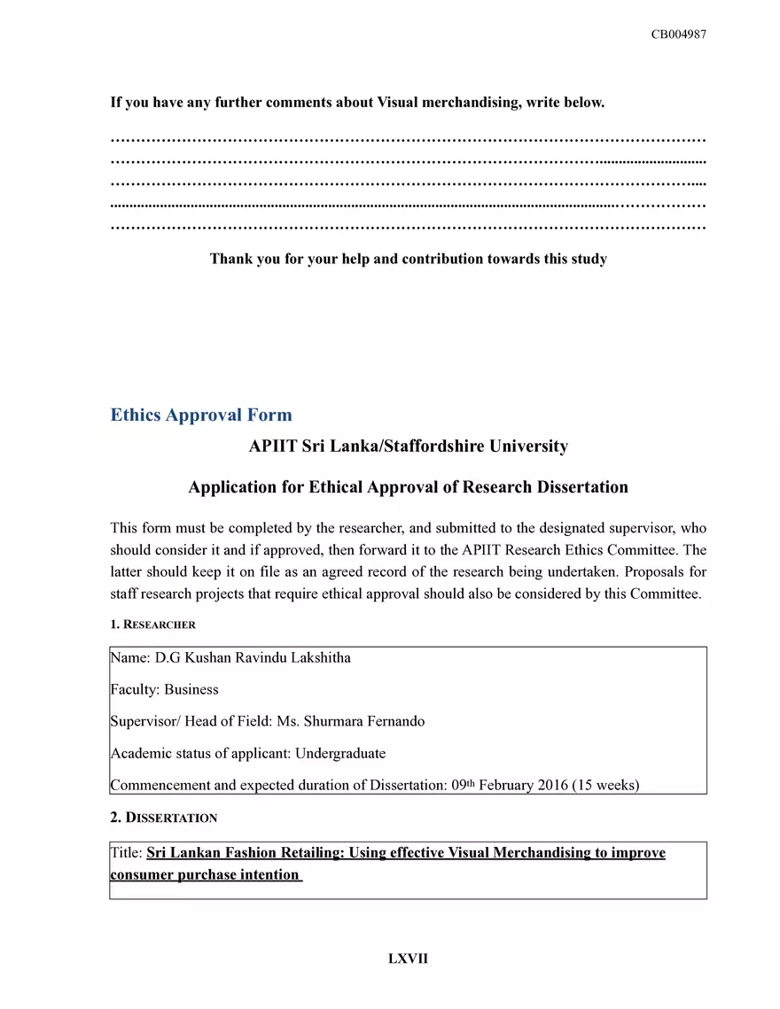 Sri Lankan Fashion Retailing Dissertation - Page 75
