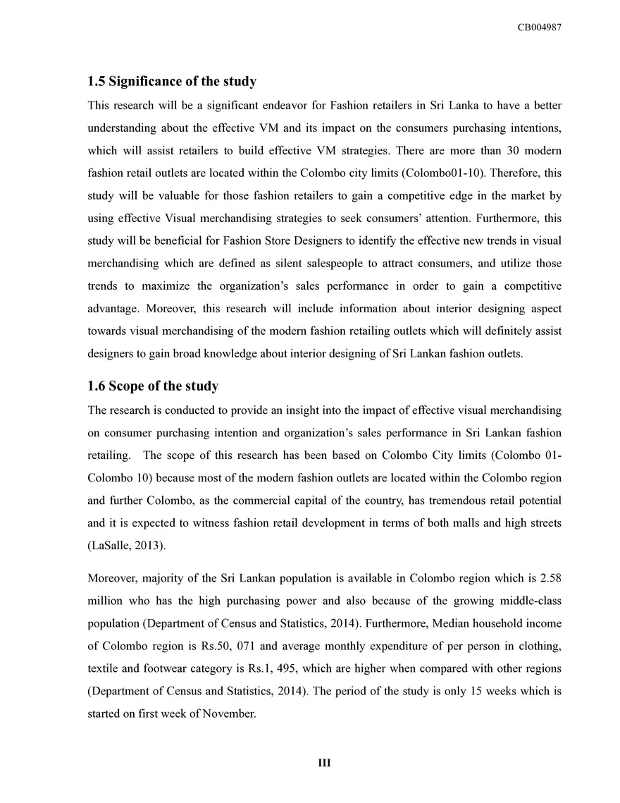 Sri Lankan Fashion Retailing Dissertation - Page 5