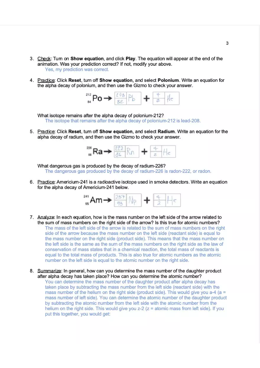 Student Exploration: Nuclear Decay - Page 3