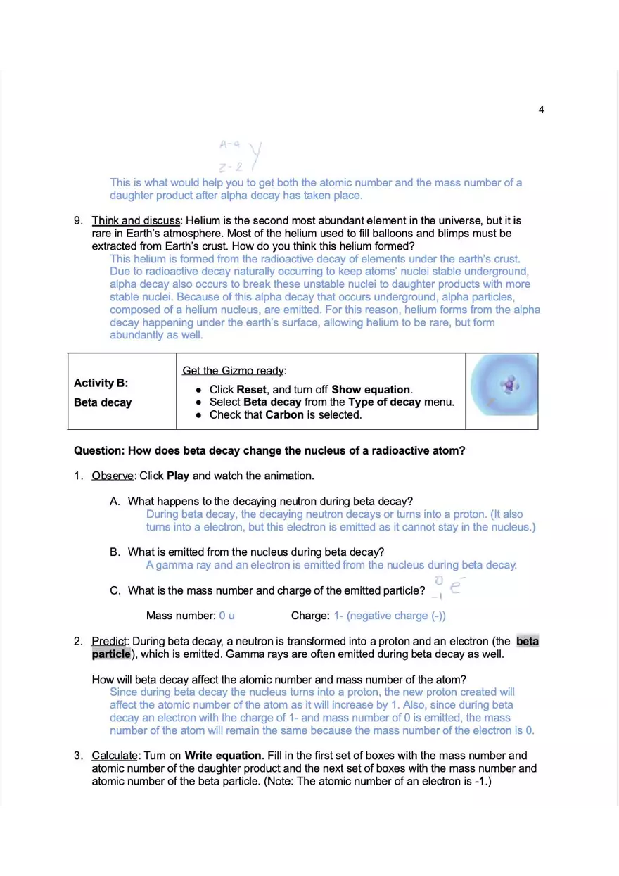 Student Exploration: Nuclear Decay - Page 4