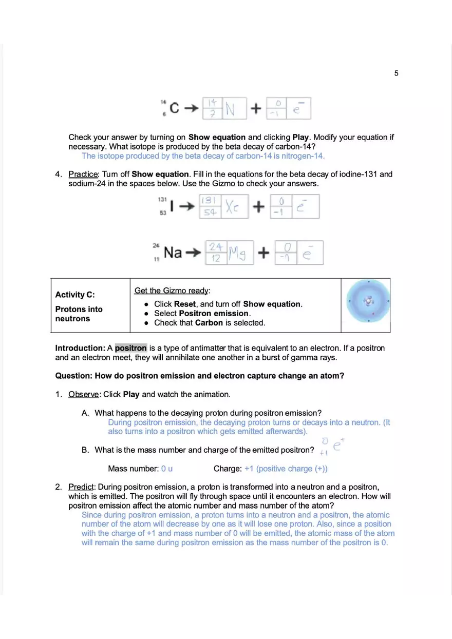 Student Exploration: Nuclear Decay - Page 5