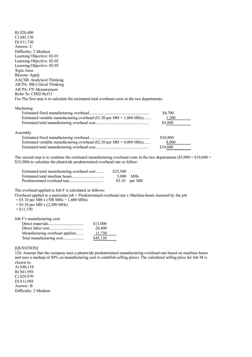 Ch2, Job-Order Costing Calculating Unit Product Costs Part 7 - Page 7