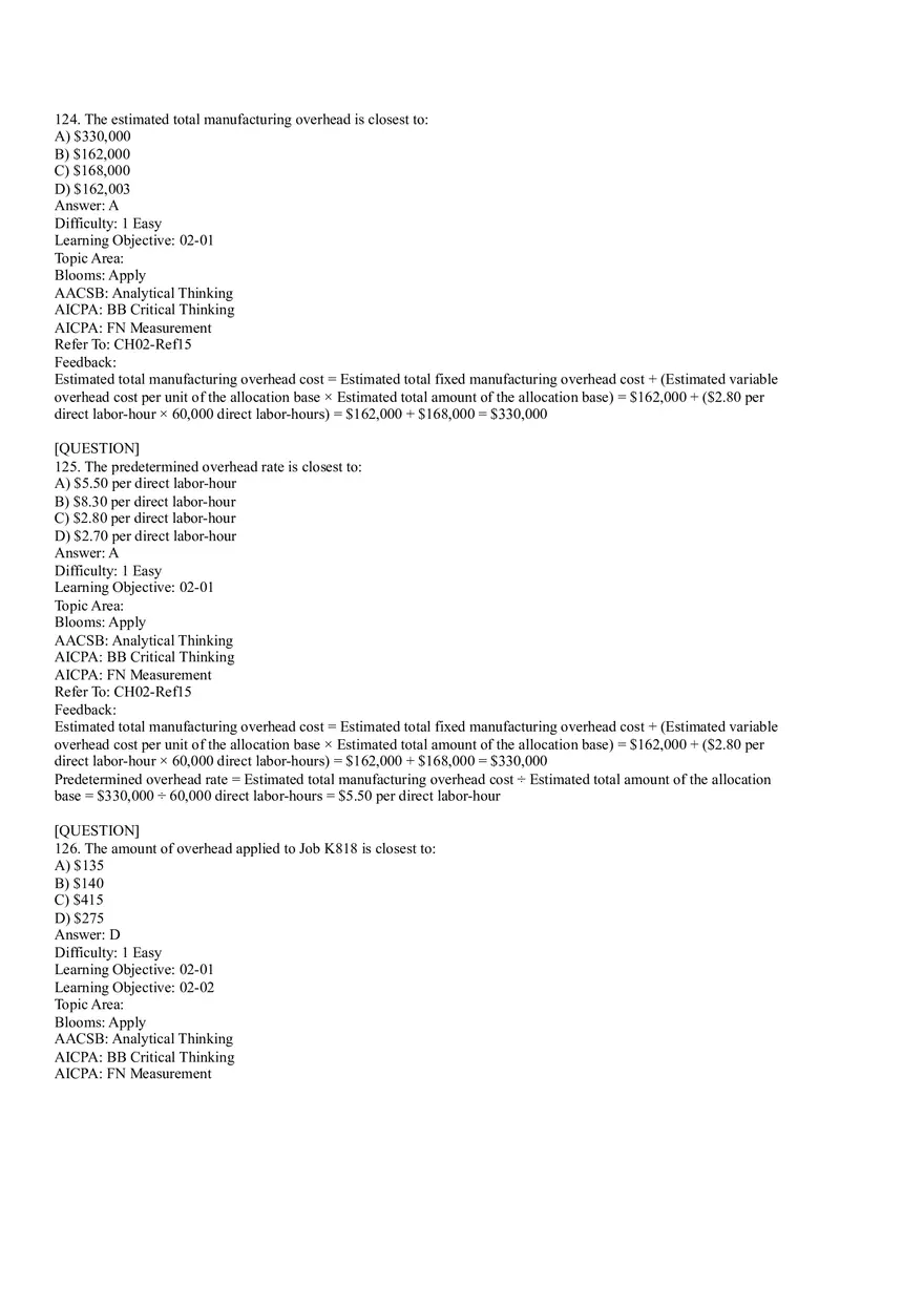 Ch2, Job-Order Costing Calculating Unit Product Costs Part 7 - Page 11