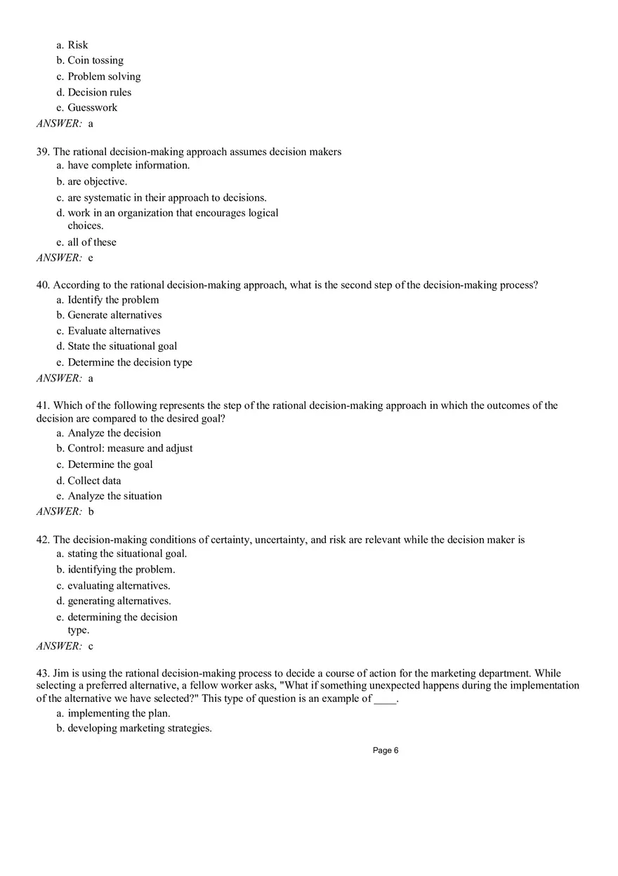 Management Chapter 8 Quiz Part 1 - Page 6