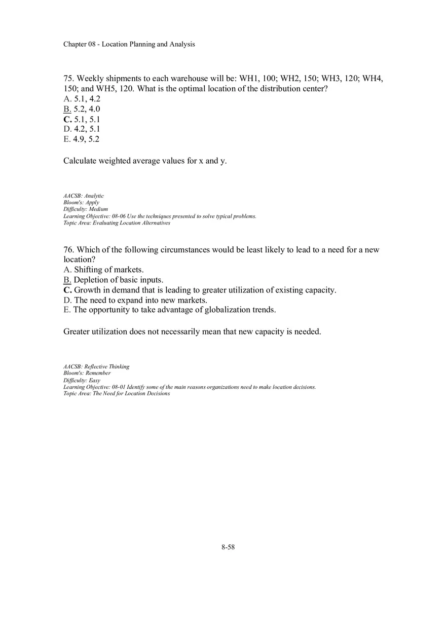 Chapter 08 Location Planning and Analysis Part 4 - Page 10
