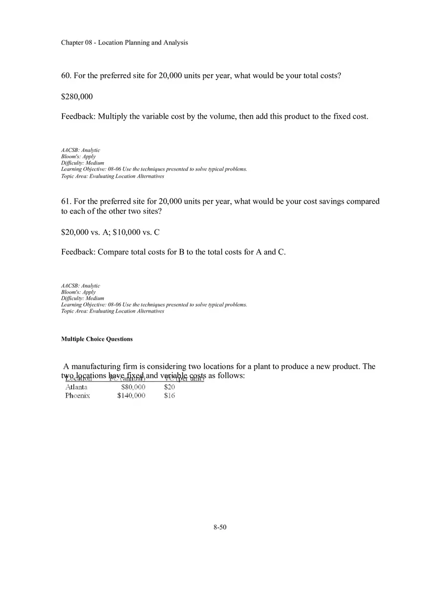 Chapter 08 Location Planning and Analysis Part 4 - Page 1