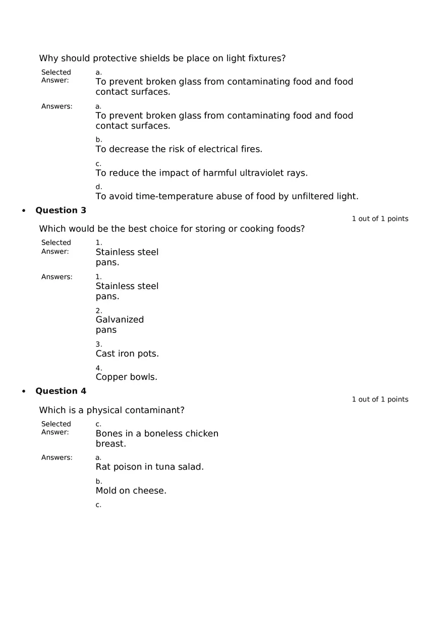 Servsafe Practice Exam Part 11 - Page 8