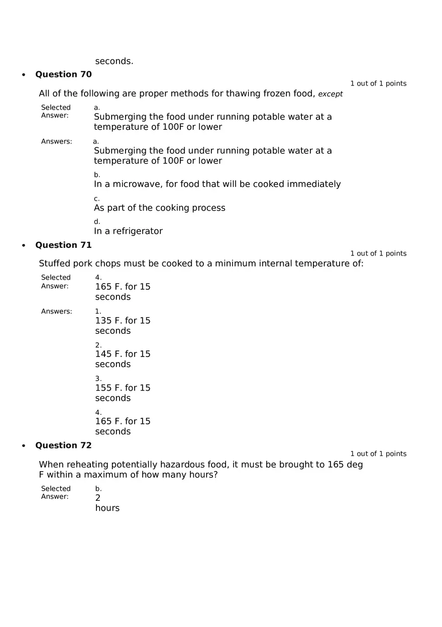 Servsafe Practice Exam Part 11 - Page 3