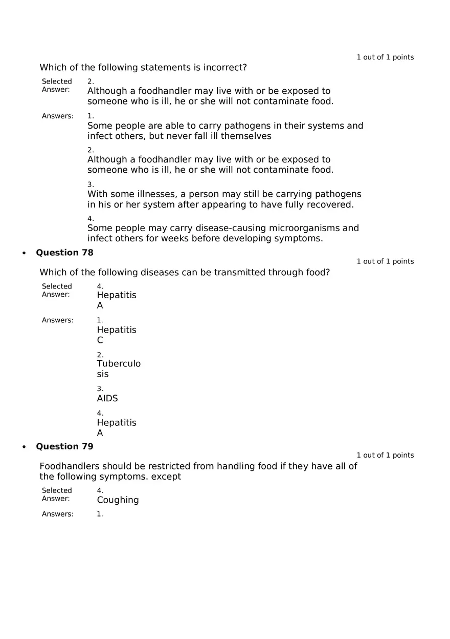 Servsafe Practice Exam Part 11 - Page 6