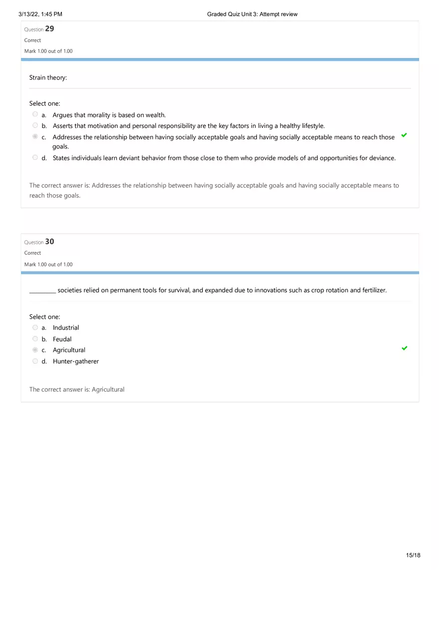 Sociology Quiz Unit 3 - Page 7