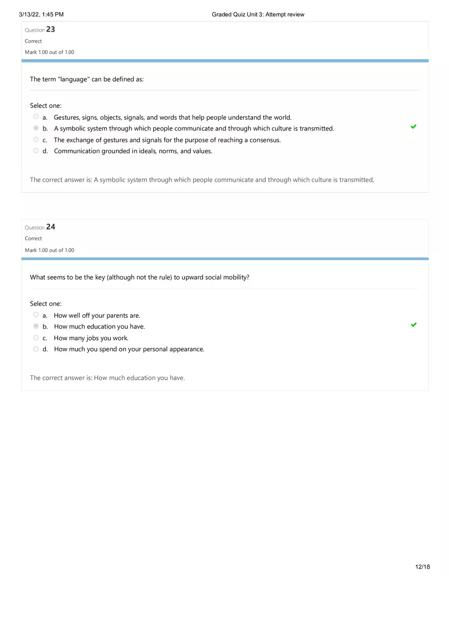Sociology Quiz Unit 3 - Page 4