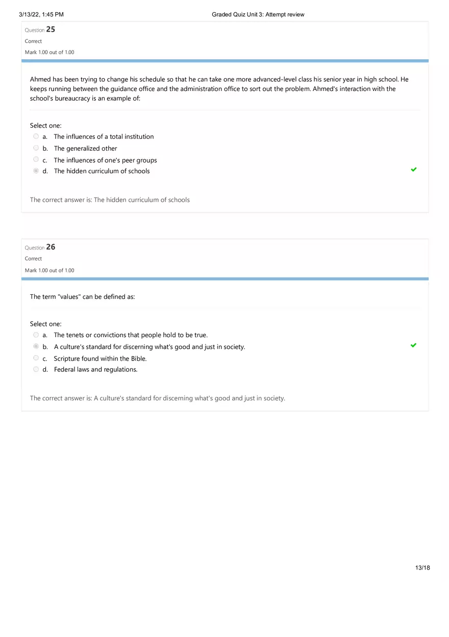 Sociology Quiz Unit 3 - Page 5
