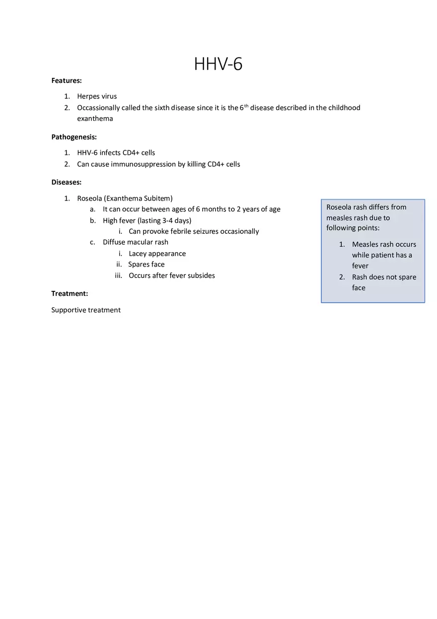 HHV-6 Note - Page 1
