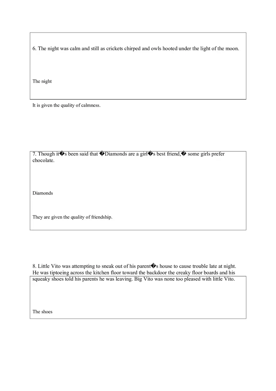 Personification Worksheet 2 - Page 3