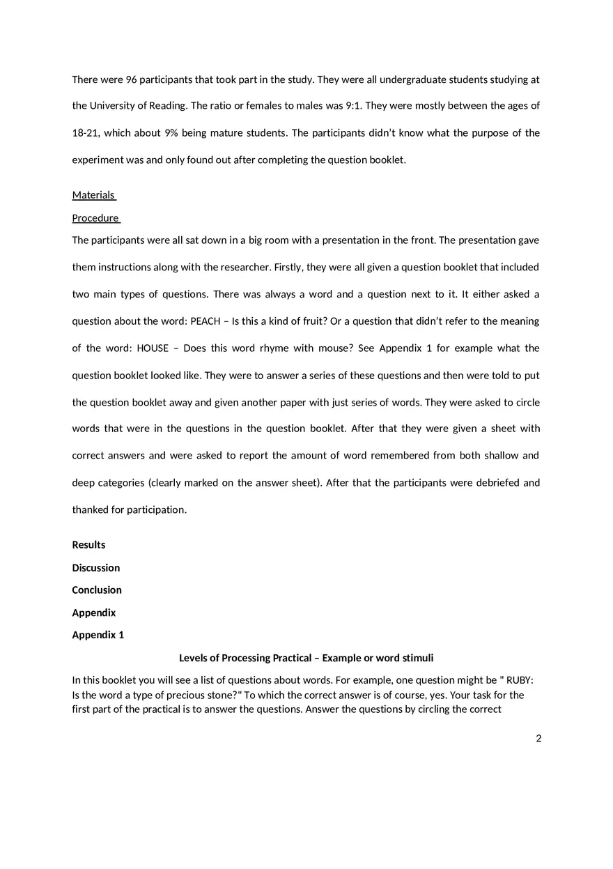 Deep and Shallow Processing - Page 2
