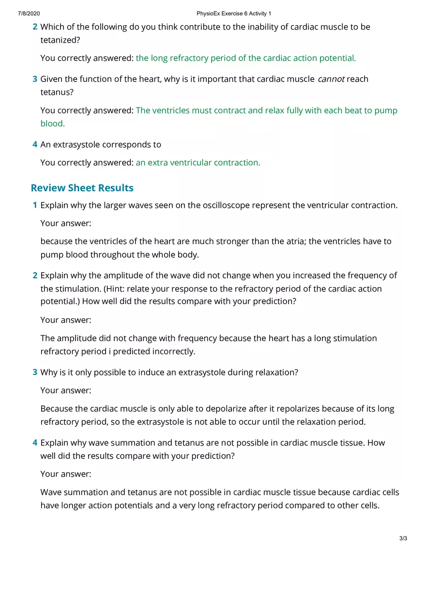 Investigating the Refractory Period of Cardiac Muscle - Page 3