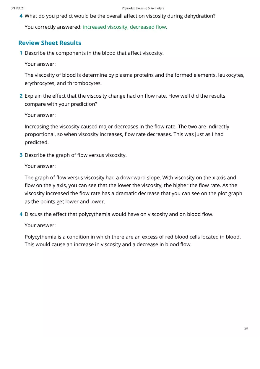 Studying the Eﬀect of Blood Viscosity on Blood Flow Rate - Page 3