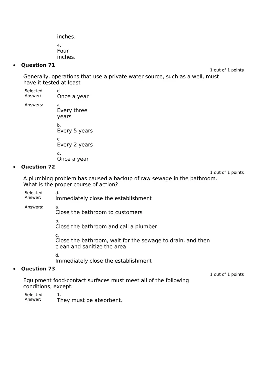 Servsafe Practice Exam Part 3 - Page 11