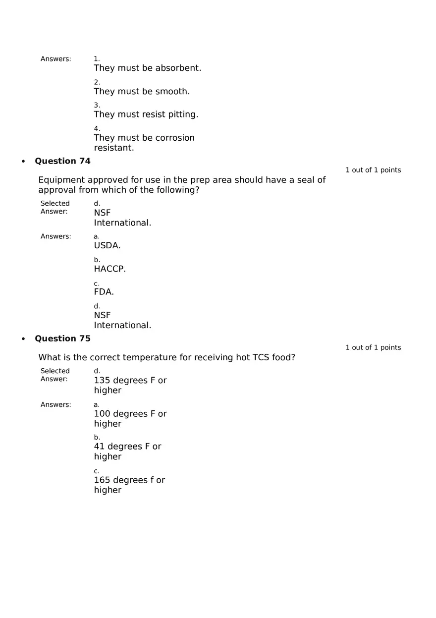Servsafe Practice Exam Part 3 - Page 12