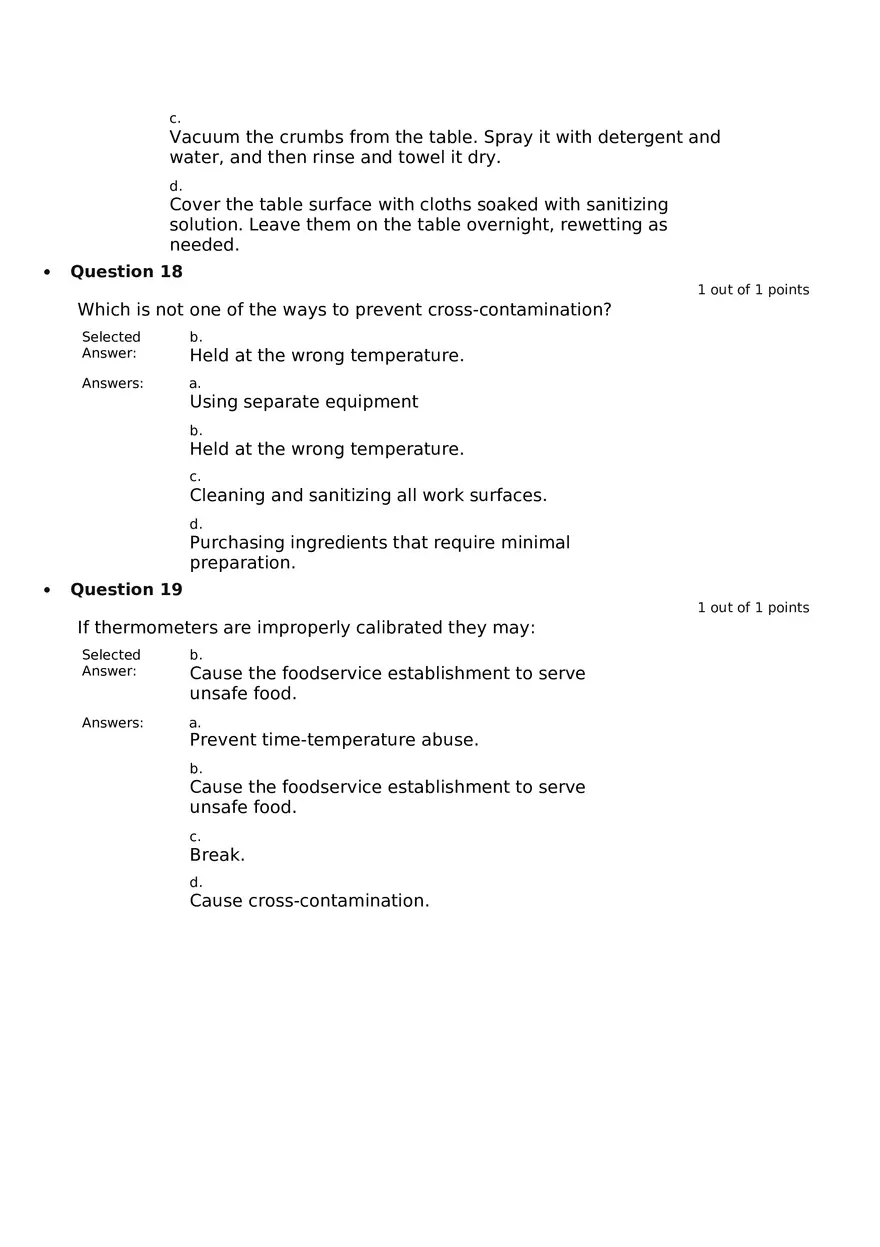 Servsafe Practice Exam Part 4 - Page 8