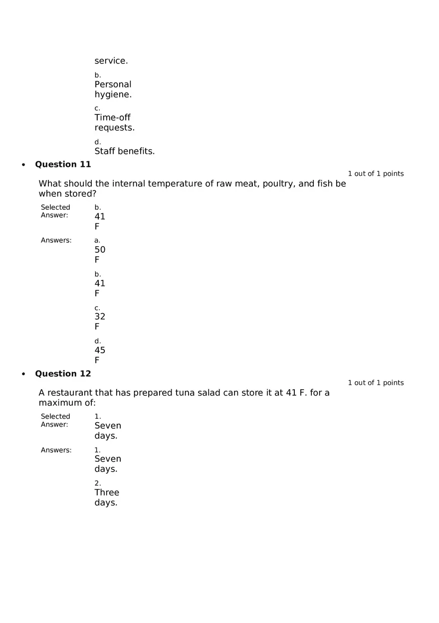 Servsafe Practice Exam Part 4 - Page 5