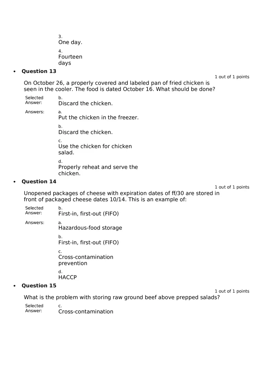 Servsafe Practice Exam Part 4 - Page 6