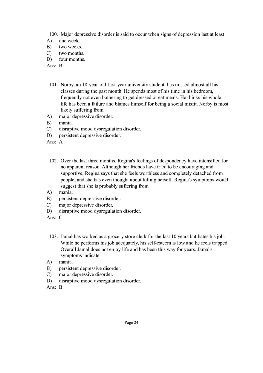 Psychological Disorders Answer Part 3 - Page 7