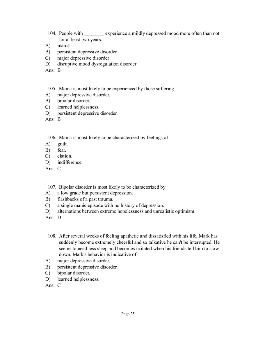 Psychological Disorders Answer Part 3 - Page 8