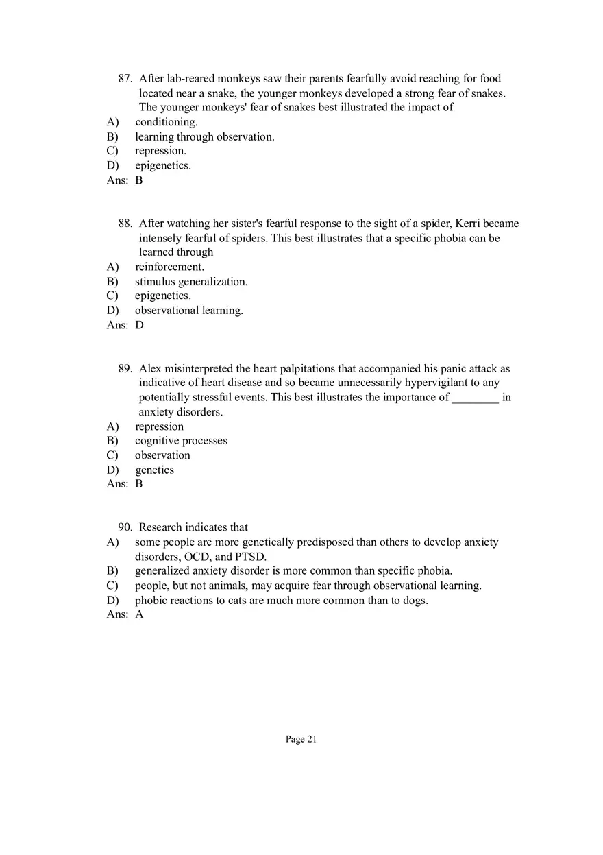 Psychological Disorders Answer Part 3 - Page 4