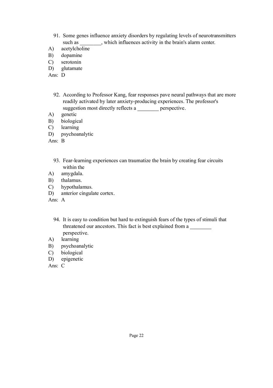 Psychological Disorders Answer Part 3 - Page 5