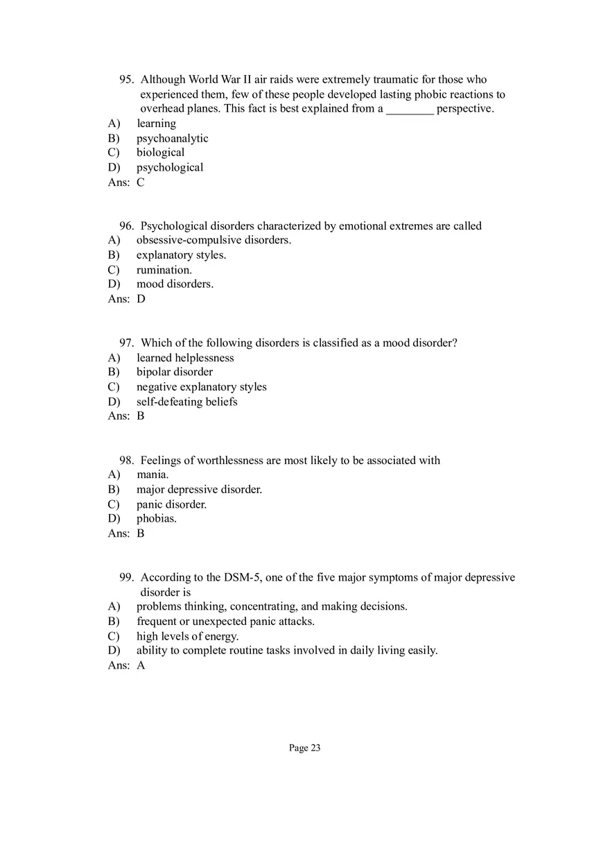 Psychological Disorders Answer Part 3 - Page 6