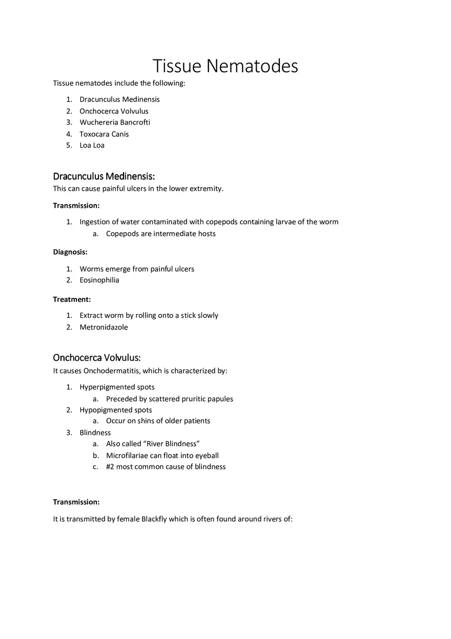 Tissue Nematodes - Page 1